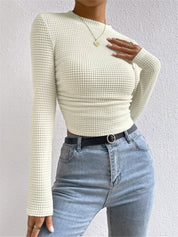 Camille Rousseau | Textured Cropped Knit Top For Women