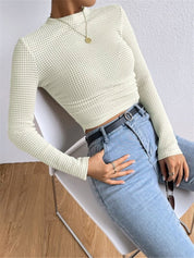 Camille Rousseau | Textured Cropped Knit Top For Women