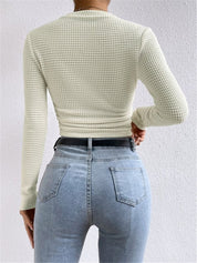 Camille Rousseau | Textured Cropped Knit Top For Women