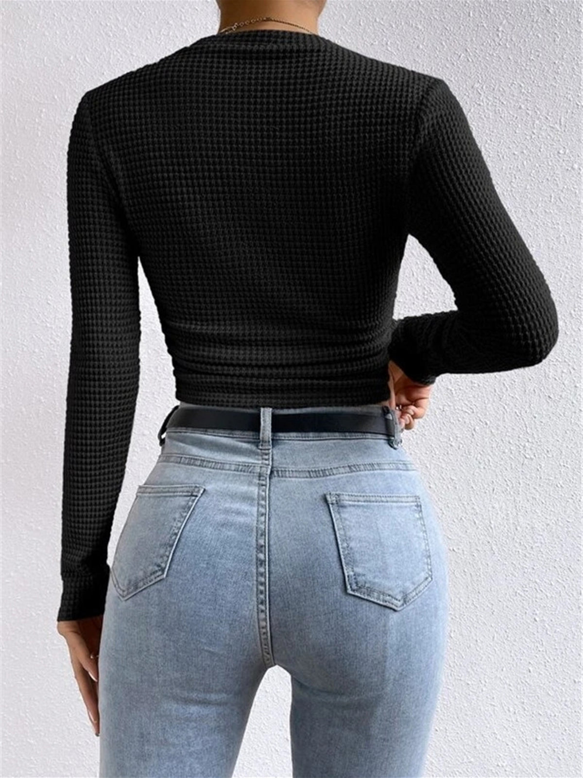 Camille Rousseau | Textured Cropped Knit Top For Women