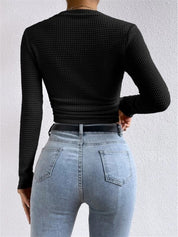 Camille Rousseau | Textured Cropped Knit Top For Women
