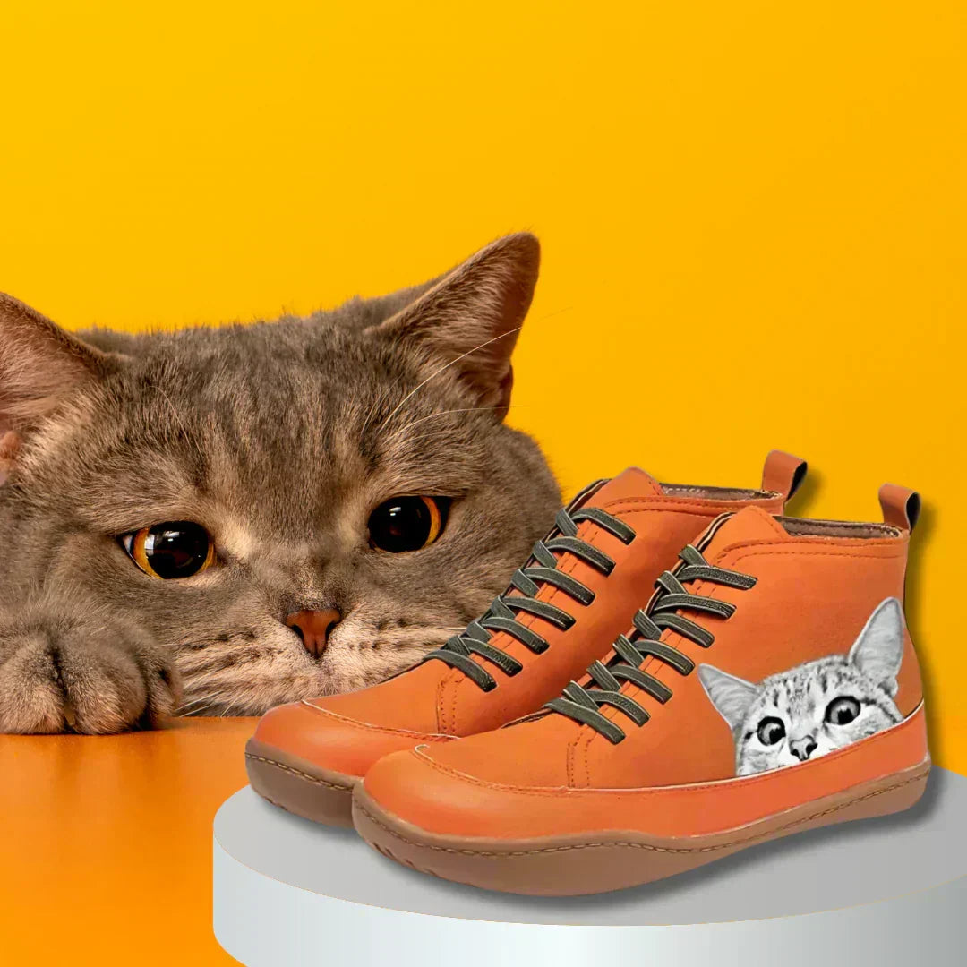 Beatrice Sutcliffe | Cat Print Ankle Boots