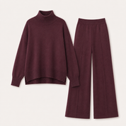 Casavella | Folded Collar Charm Knit Lounge Set
