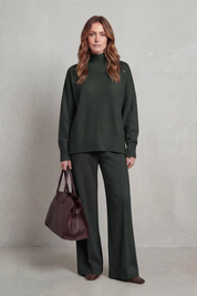 Casavella | Folded Collar Charm Knit Lounge Set