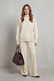Casavella | Folded Collar Charm Knit Lounge Set