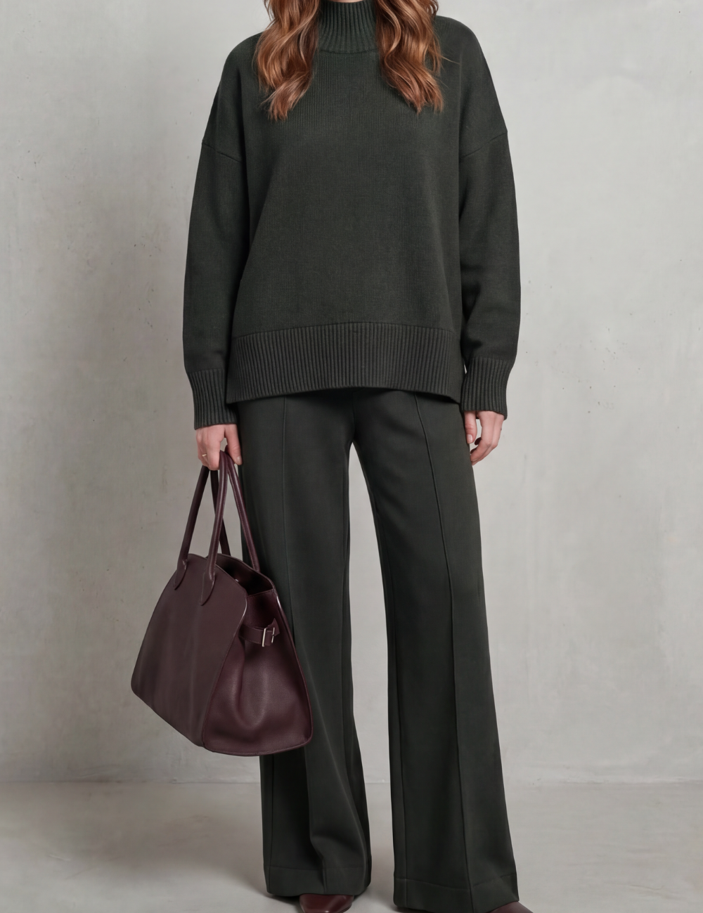 Casavella | Folded Collar Charm Knit Lounge Set