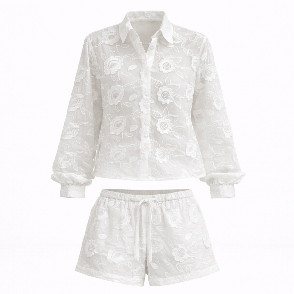 Cecilia Montague | White Summer Two-Piece Set For Women