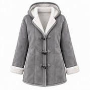 Cecily Draper | Faux Shearling Hooded Coat With Toggle Closure