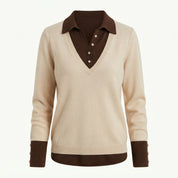 Cecily Fenton | Sweater With Contrast Collar Detail