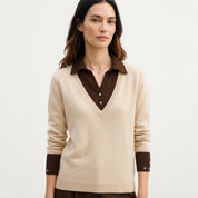 Cecily Fenton | Sweater With Contrast Collar Detail