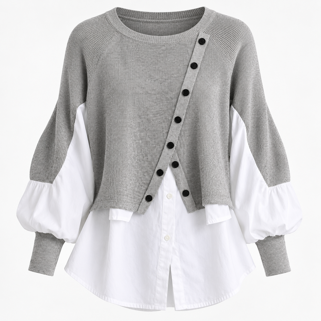 Cecily Radnor | Layered Sweater With Blouse Hem