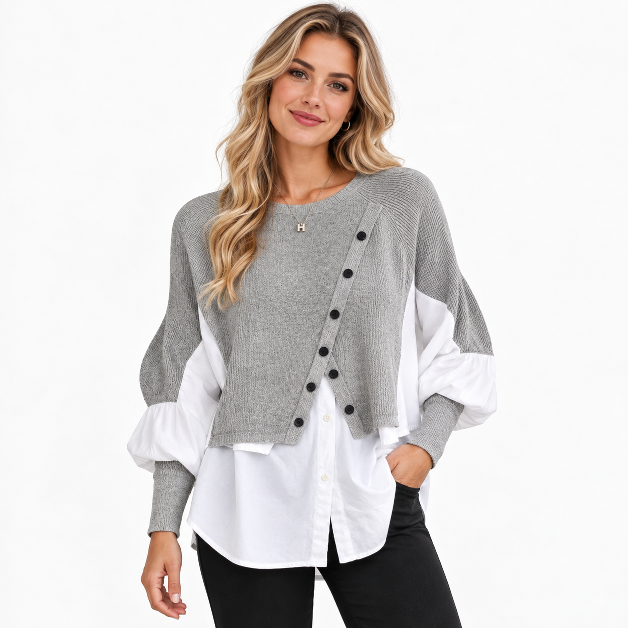 CecilyRadnorLayeredSweaterWithBlouseHem-model.png