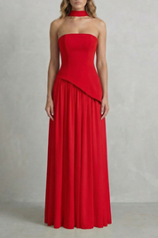 Felicia Drummond | Celestara Sculpted Strapless Maxi Dress in Butter Yellow