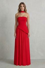 Felicia Drummond | Celestara Sculpted Strapless Maxi Dress in Butter Yellow