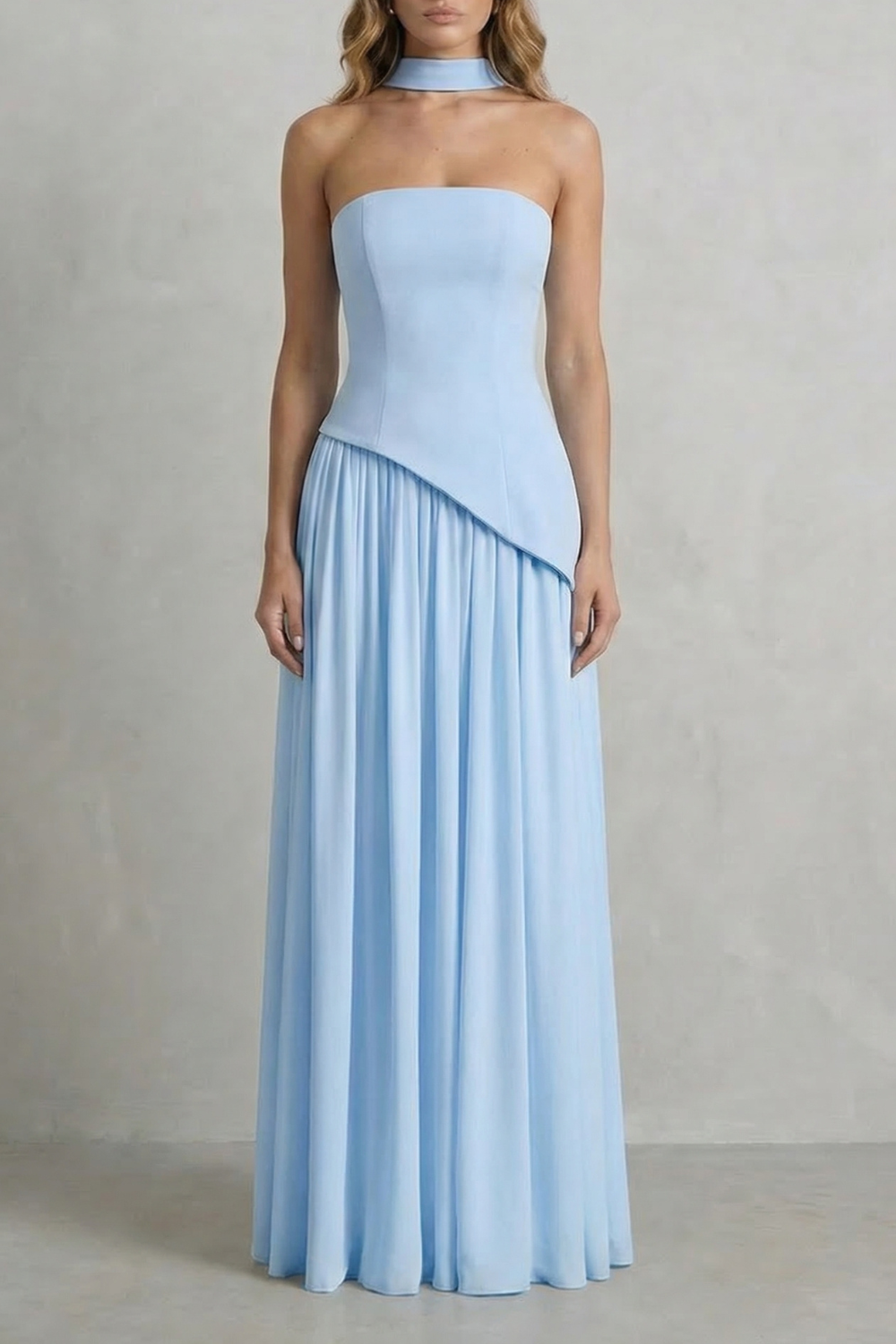 Felicia Drummond | Celestara Sculpted Strapless Maxi Dress in Butter Yellow
