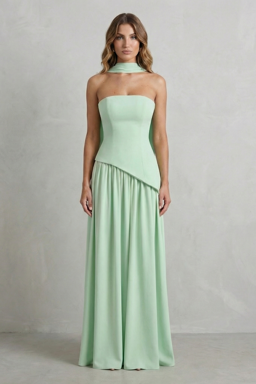 Felicia Drummond | Celestara Sculpted Strapless Maxi Dress in Butter Yellow