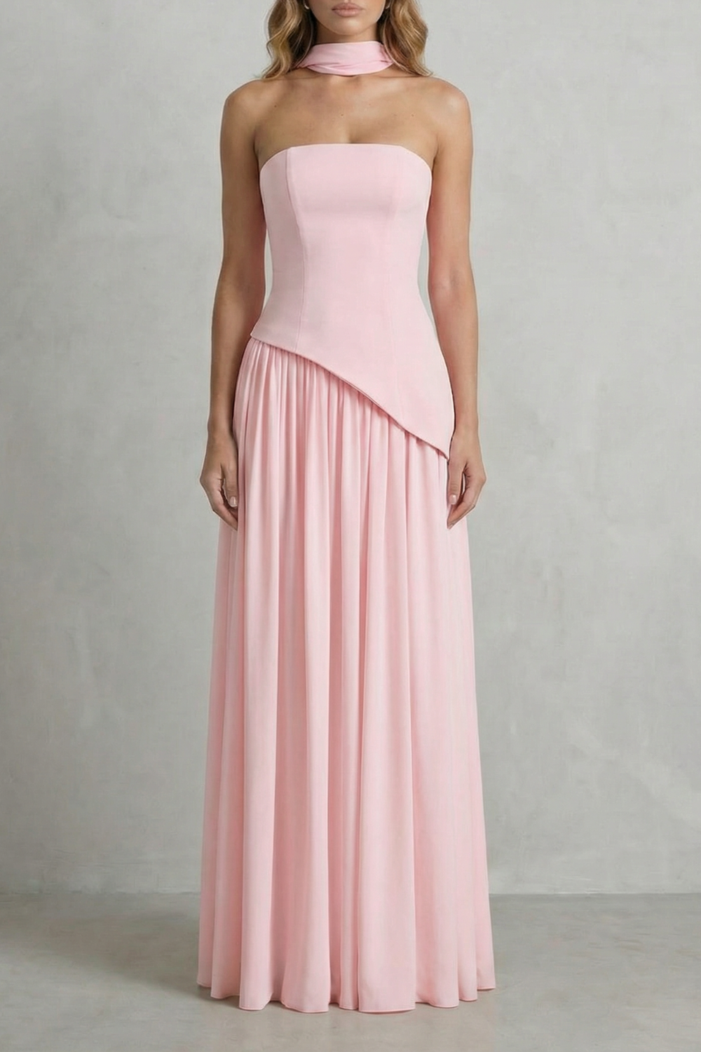 Felicia Drummond | Celestara Sculpted Strapless Maxi Dress in Butter Yellow