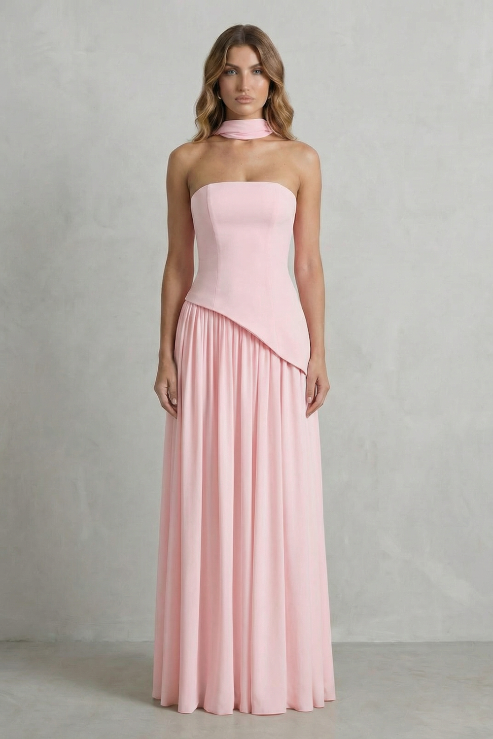 Felicia Drummond | Celestara Sculpted Strapless Maxi Dress in Butter Yellow
