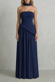 Felicia Drummond | Celestara Sculpted Strapless Maxi Dress in Butter Yellow