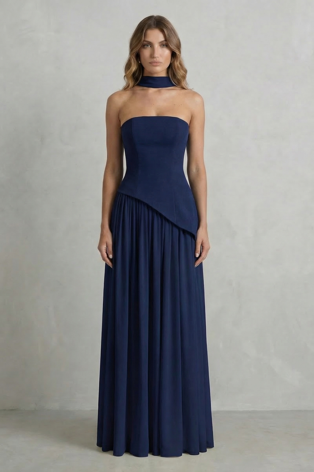 Felicia Drummond | Celestara Sculpted Strapless Maxi Dress in Butter Yellow