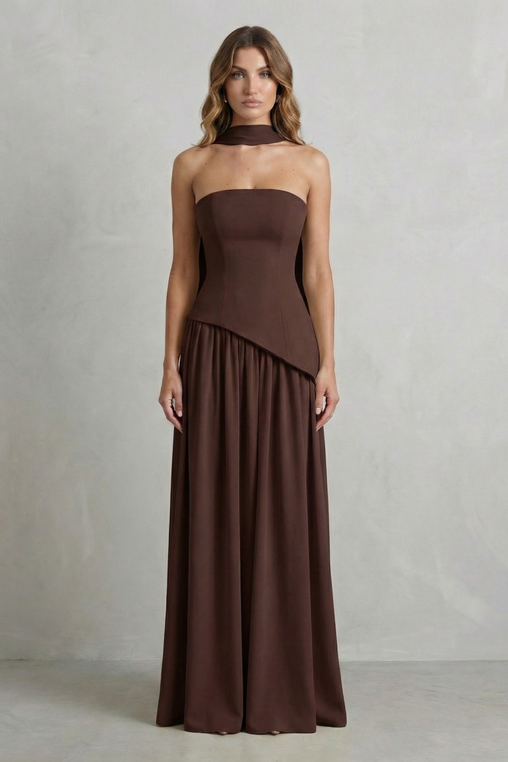 Felicia Drummond | Celestara Sculpted Strapless Maxi Dress in Butter Yellow