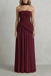 Felicia Drummond | Celestara Sculpted Strapless Maxi Dress in Butter Yellow