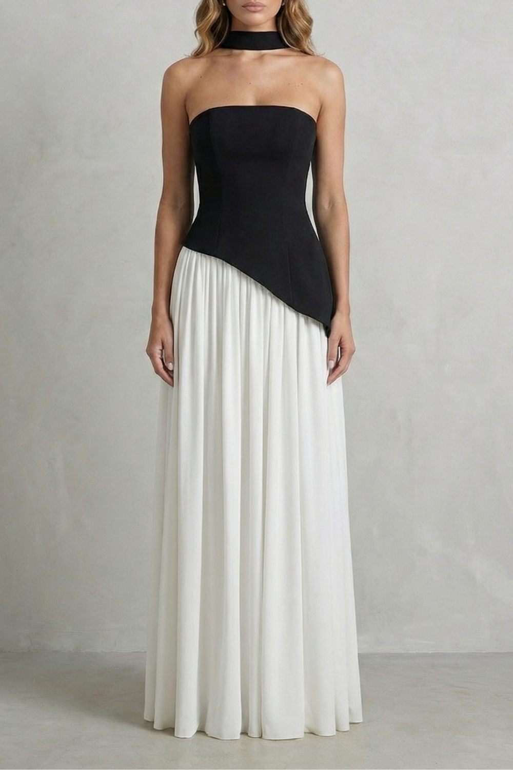 Felicia Drummond | Celestara Sculpted Strapless Maxi Dress in Butter Yellow
