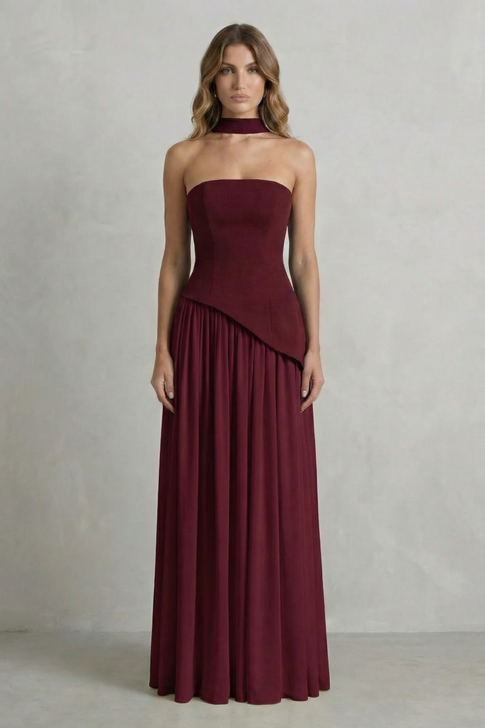 Felicia Drummond | Celestara Sculpted Strapless Maxi Dress in Butter Yellow