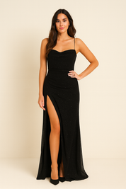 Celeste Milano | Elegant Maxi Evening Dress with Corset and Sequins