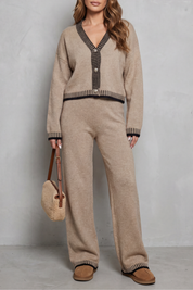 Verity Ashford | Contrast Trim Knit Loungewear Set