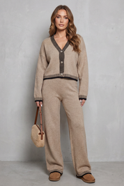 Verity Ashford | Contrast Trim Knit Loungewear Set