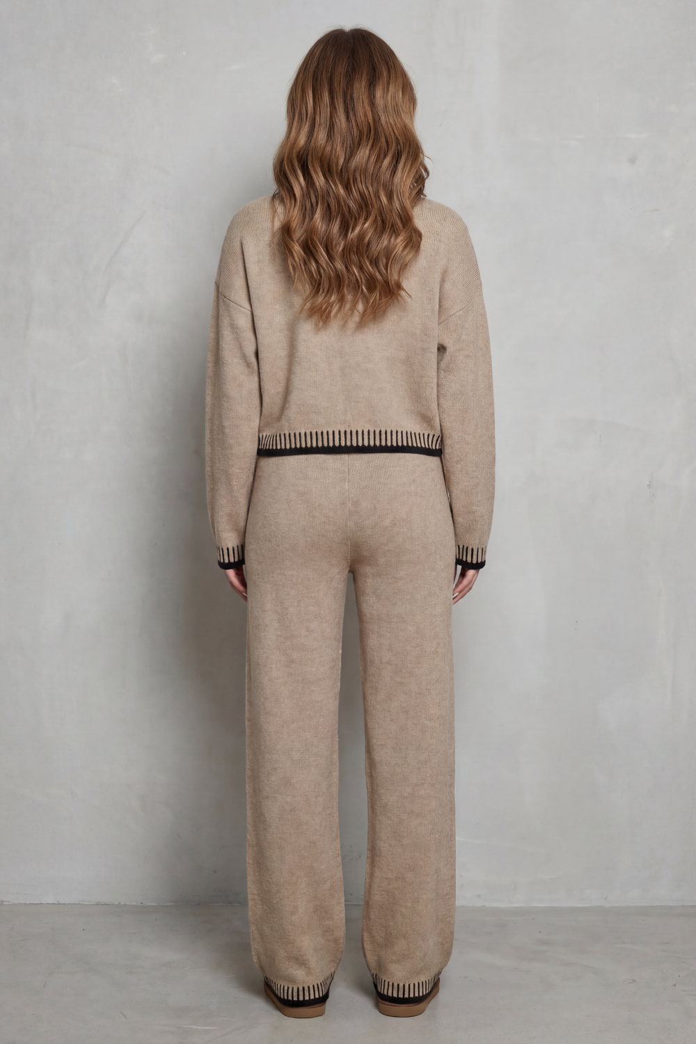 Verity Ashford | Contrast Trim Knit Loungewear Set