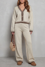 Verity Ashford | Contrast Trim Knit Loungewear Set