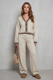 Verity Ashford | Contrast Trim Knit Loungewear Set
