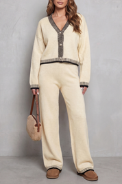 Verity Ashford | Contrast Trim Knit Loungewear Set