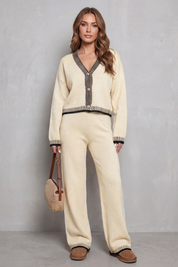 Verity Ashford | Contrast Trim Knit Loungewear Set