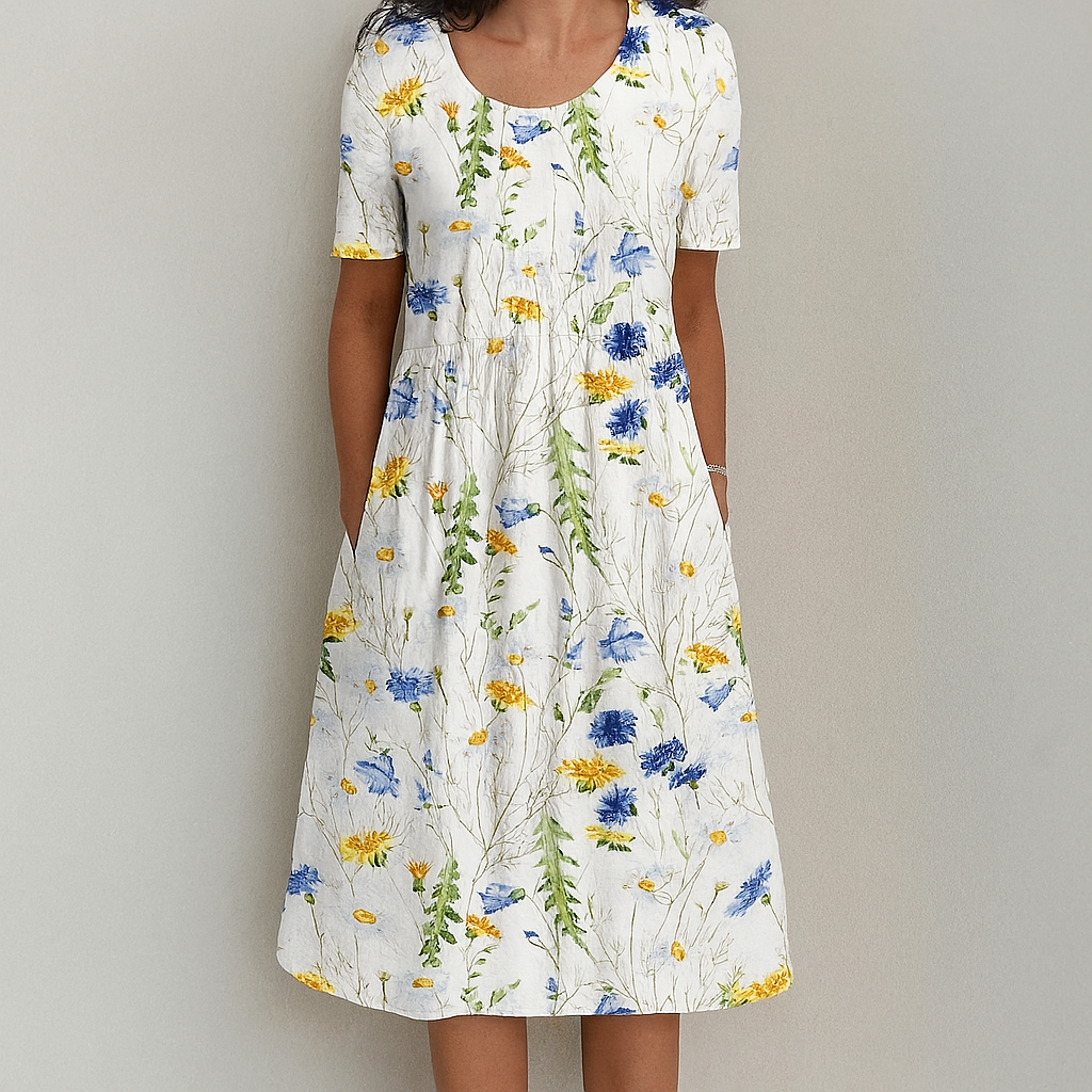 Zoe Dawson | Floral Puff Sleeve Midi Dress