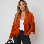 Felicity Carrington | Fringe Suede Jacket For Women