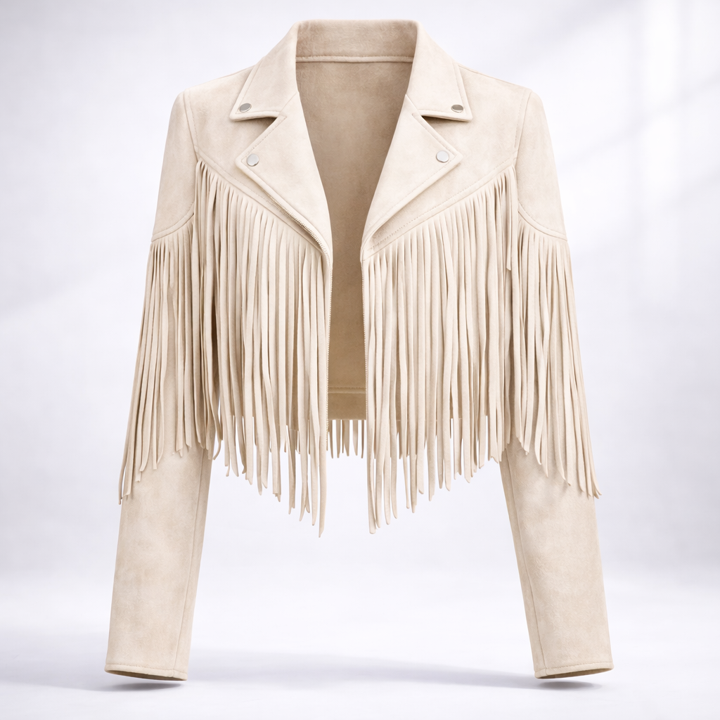 Felicity Carrington | Fringe Suede Jacket For Women
