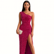 Fleur Martel | Luxury Glitter Shoulder Dress