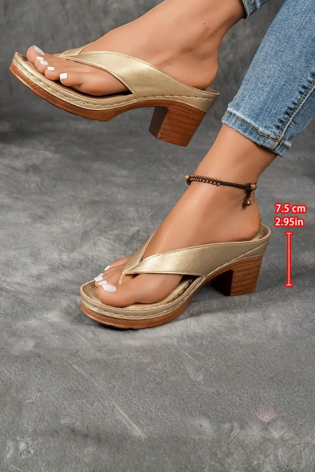 Chiara Bellini | Block Heel Slide Sandals For Women