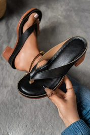 Chiara Bellini | Block Heel Slide Sandals For Women