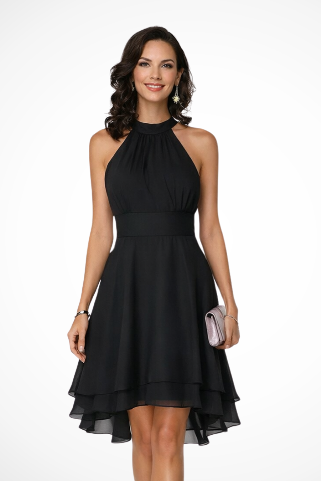 Chloé Beaumont | Graceful Halter Midi Dress