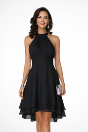 Chloé Beaumont | Graceful Halter Midi Dress