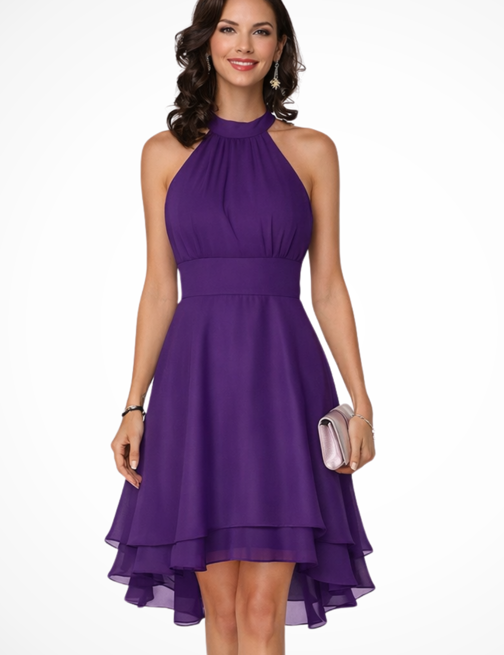 Chloé Beaumont | Graceful Halter Midi Dress