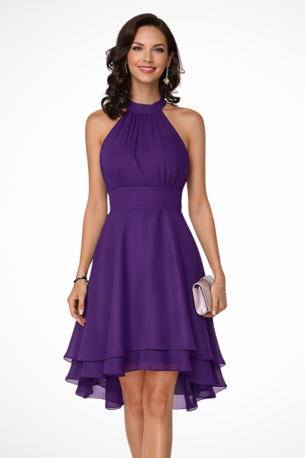 Chloé Beaumont | Graceful Halter Midi Dress