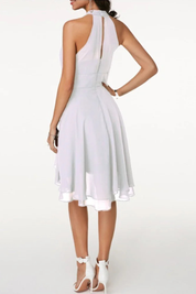 Chloé Beaumont | Graceful Halter Midi Dress