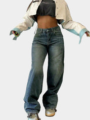 Chloë | Straight-Leg High-Waisted Denim Boyfriend Jeans