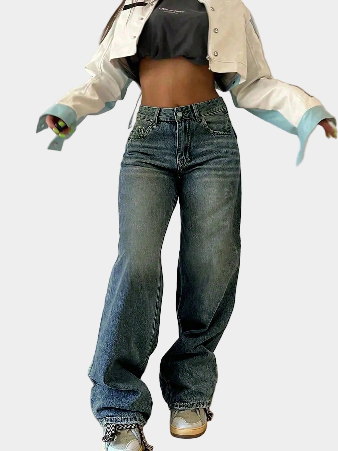 Chloë | Straight-Leg High-Waisted Denim Boyfriend Jeans