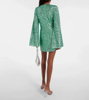 Chloe Anderson | Sparkling Bell Sleeve Mini Dress